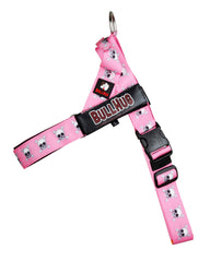 BullHug arnés con ajuste doble para un ajuste perfecto en perro rosa