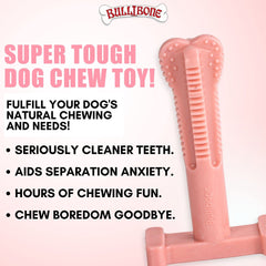Bullibone con agarre fácil, ideal para perros pequeños y medianos durante la masticación.