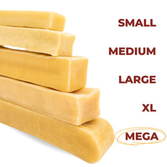 Bully Bunches Mega Queso Yak Himalayo con leche real de yak para sabor intenso.