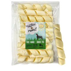 BULLYSTICKS & MORE cachete de res curly de 6 pulgadas, ideal para masticación prolongada