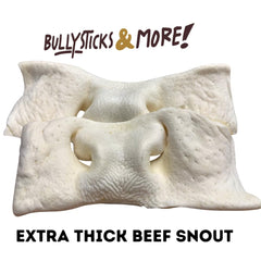 BULLYSTICKS Y MORE hocicos de carne cheek, tres piezas gruesas