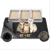 BurgeonNest alfombra arenero para gatos 45x32, cobertura amplia para varias cajas.