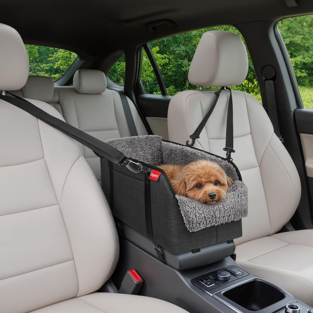BurgeonNest asiento-consola perro pequeno: confort seguro para viajes en coche.
