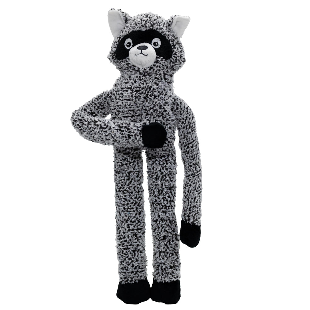 BUYPOW Juguete mapache sin relleno para perros grandes, ideal para masticar y entretenerse