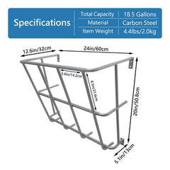 BUYYAH alimentador de heno para cabras vista lateral con montaje en pared