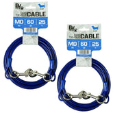 BV cable amarre para perros 25 pies azul, libertad al aire libre segura