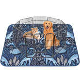 BVAGSS almohadilla lavable para perros, enfoque Dino azul marino, absorbe humedad y protege el suelo.