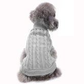 Bwealthest suéter para perro, frente con cuello tortuga, mantiene calor durante paseos fríos.