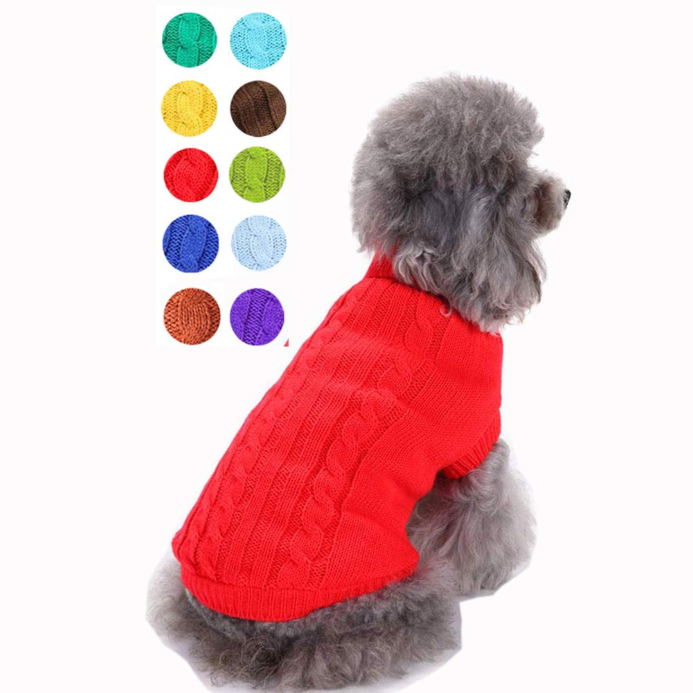 Bwealthest suéter para mascotas con cuello alto, ajuste cómodo en el pecho