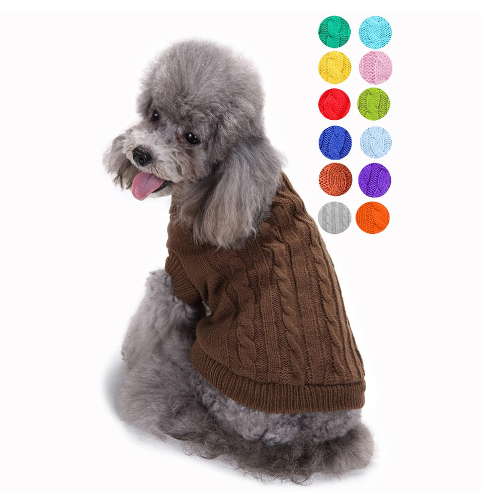 Bwealthest suéter para perros, cuello alto, vista frontal, ideal para paseos invernales.
