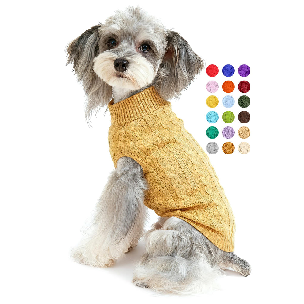 Bwealthest suéter para perro con cuello alto, cálido para paseos en frío.