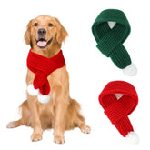 Bufanda navideña BWOGUE para perro, conjunto de dos piezas, cálida para días fríos.