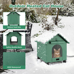 BWOGUE casa-gato-dos-entradas: acceso seguro y escapes múltiples para felinos.