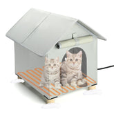 BWOGUE casa-gato-exterior caliente: refugio cálido para inviernos fríos.