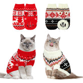 BWOGUE: dos suéteres navideños para gatos y perros pequeños, ideales para fiestas.