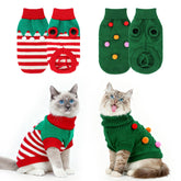 BWOGUE gato con suéter navidad bola, estilo festivo y calor cómodo para tu gato.