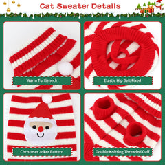 BWOGUE sudadera navidad gato payaso, estilo adorable para fiestas.