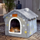 BXEBUI Casa para perros con espuma memoria 30D, plegable y cómoda.