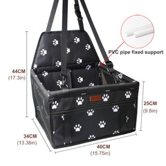 BYGD cesta para perros, vista trasera, soporte estable para viajes