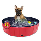 CACSPS piscina para perros plegable con plástico duro, fácil de guardar