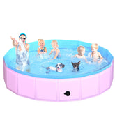CACSPS piscina plegable para perros 97x12 rosa, fácil de transportar