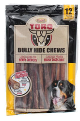 Cadet Toro Bully Hide Sticks: empaque práctico para perros activos, ideal para masticación supervisada.