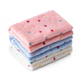 Cadono manta huellas pack tres colores, suave para mascotas.