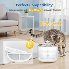 Caehomly filtracion triple gato, agua más fresca para mascotas