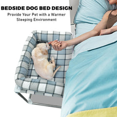 Caghash Cama Lateral con almohada en forma de U que abraza al perro.