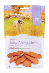 Caledon Farms premio para perro batata dulce en empaque, snack natural para masticar.
