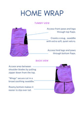 Calm & Cozy Cat Wrap Lavanda, ajuste: diseño ajustable para diferentes tallas.