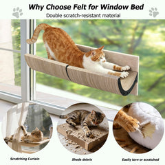 Caloreduce cama-rascar-fieltro: felpa duradera para rascar sin dañar cortinas.