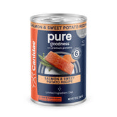 Canidae PURE lata de salmón y patata, proteína de calidad para perros sensibles.