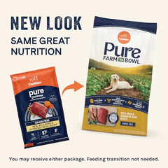 CANIDAE Pure Farm croquetas en tazón, textura crujiente para cada comida.