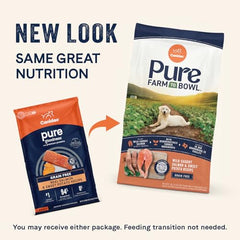 Canidae Pure Farm to Bowl con salmón y patata dulce para sabor natural.