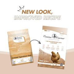 Canine Caviar Free Spirit sin conservantes ni colorantes para dieta limpia