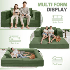 Cansunna cama humano-perro gigante con almohadas incluidas para mayor confort.
