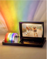 Capti arcoiris-puente-luz: marco para perro con luz integrada para recordar a tu mascota.