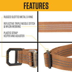Collar Carhartt con costuras reflectivas para visibilidad en la noche.