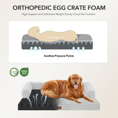 Casa Paw cama ortopédica con cubierta impermeable para proteger el relleno.