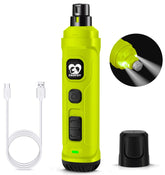 Casfuy lijadora de uñas para perros con dos luces LED iluminando la zona viva para un recorte preciso.