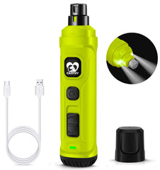 Casfuy lijadora de uñas para perros con dos luces LED iluminando la zona viva para un recorte preciso.