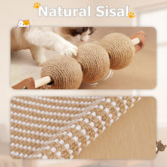 Casremee rascador-sisal-juego-bolas: juego interactivo con bolas de sisal para gatos.