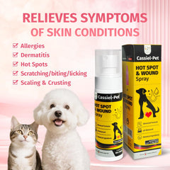 Cassiel pet spray cuidado de heridas: limpia y protege la piel