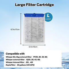 Casuenia cartuchos filtrantes Whisper compatibles para varios modelos de filtro.