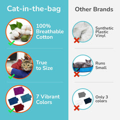 Cat-in-the-bag Cozy Comfort Carrier con paso de cinturón para coche seguro