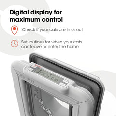 Cat Mate Elite ID Disc Flap con temporizador para interiores y noches tranquilas