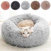 Catbeds cama redonda gris claro 20x20 para gatos, refugio cómodo.