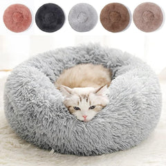 Catbeds cama redonda gris claro 20x20 para gatos, refugio cómodo.