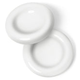 CatGuru cuenco cerámico Torus, conjunto de dos blancos, diseño anti desbordes para gatos.